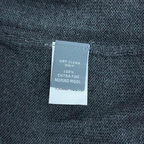 Bonobos Mens Size L V Neck Sweater Jumper Extra Fine Merino Wool Gray Grey - Picture 12 of 15